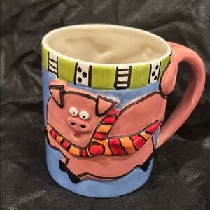 Colorful Pig Design Ceramic Mug
